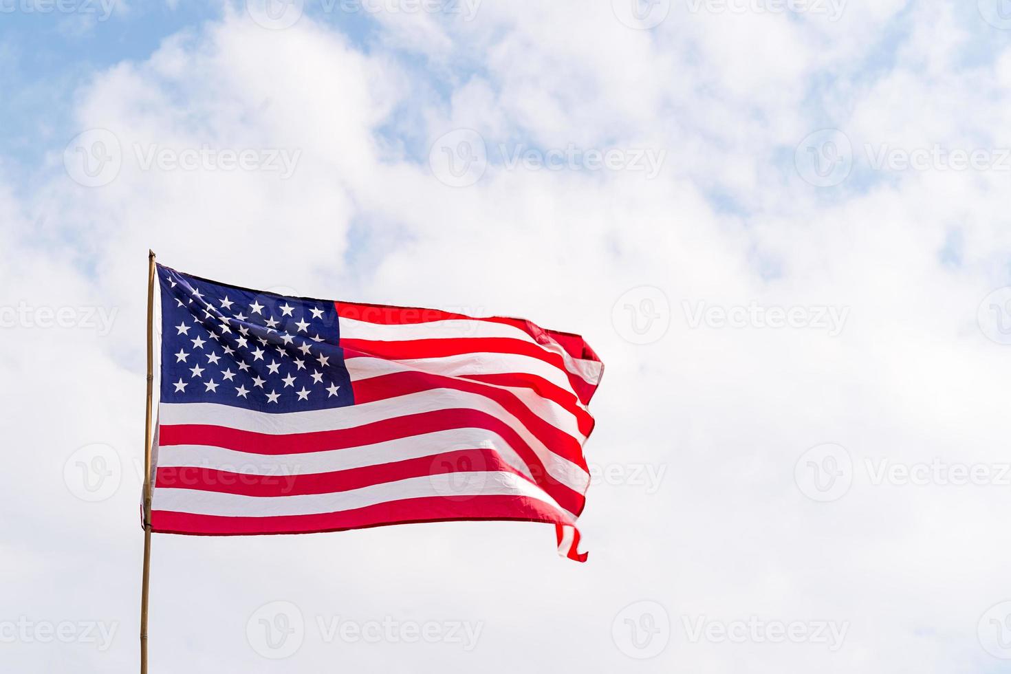 Flagge der Vereinigten Staaten von Amerika USA im Wind foto