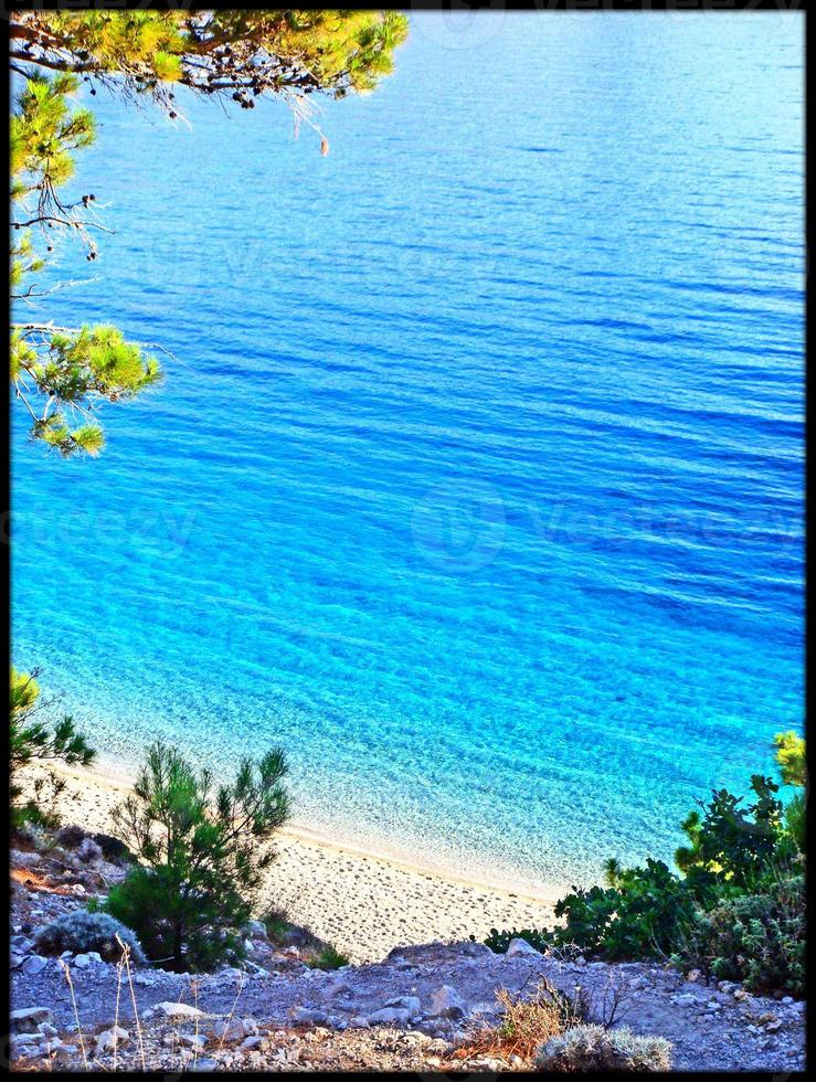 erstaunliche blaue strände in griechenland schöne sommerferiensaison foto