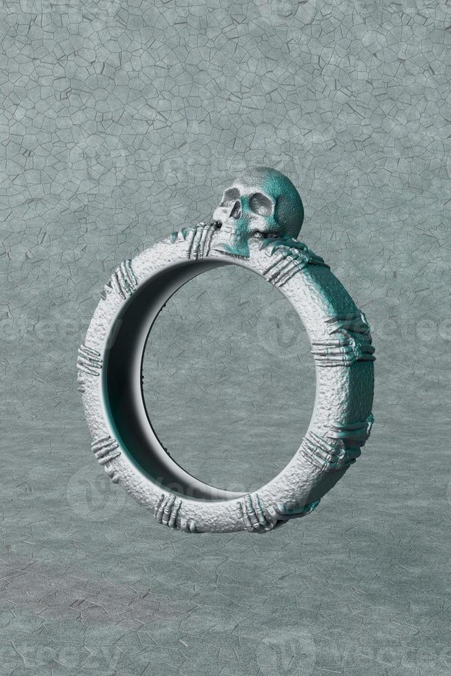 Ring der Nekromantie 3D-Rendering-Premium-Foto foto