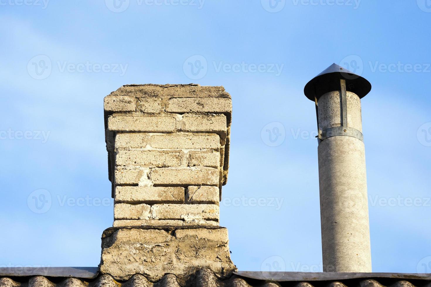 gemauertes Ofenrohr foto