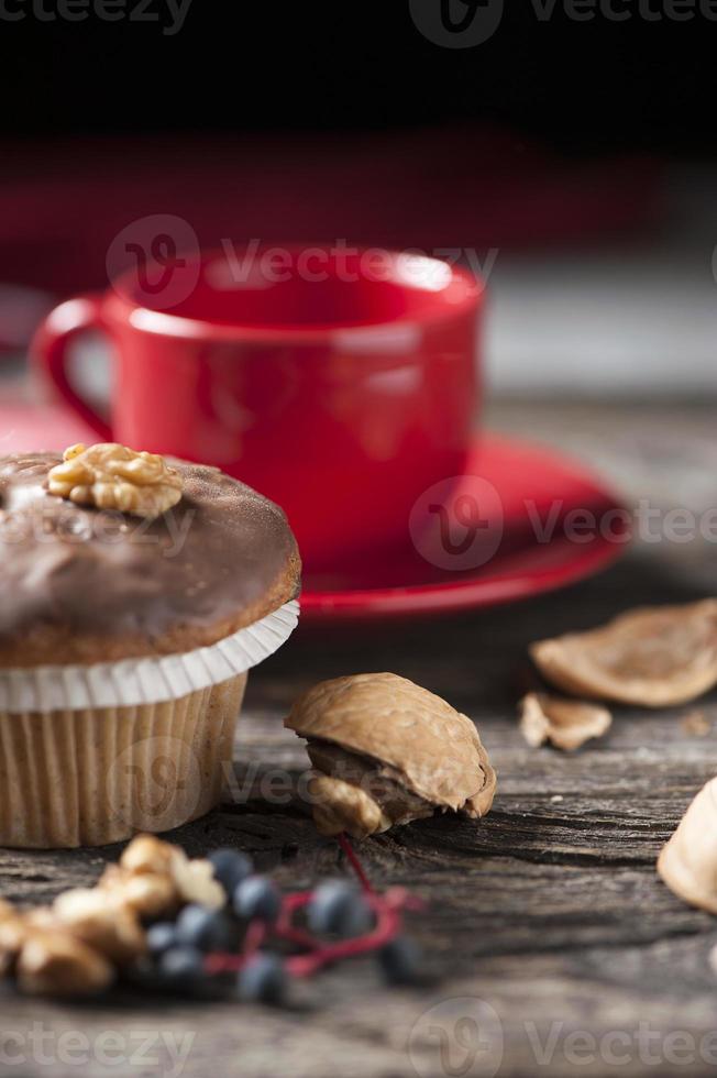 Muffin und eine Tasse Kaffee foto