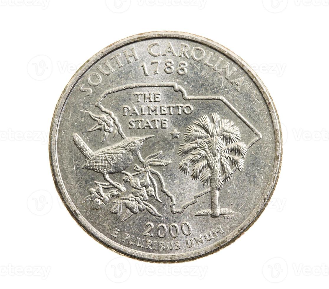 Münze in einem Viertel des US-Dollars foto