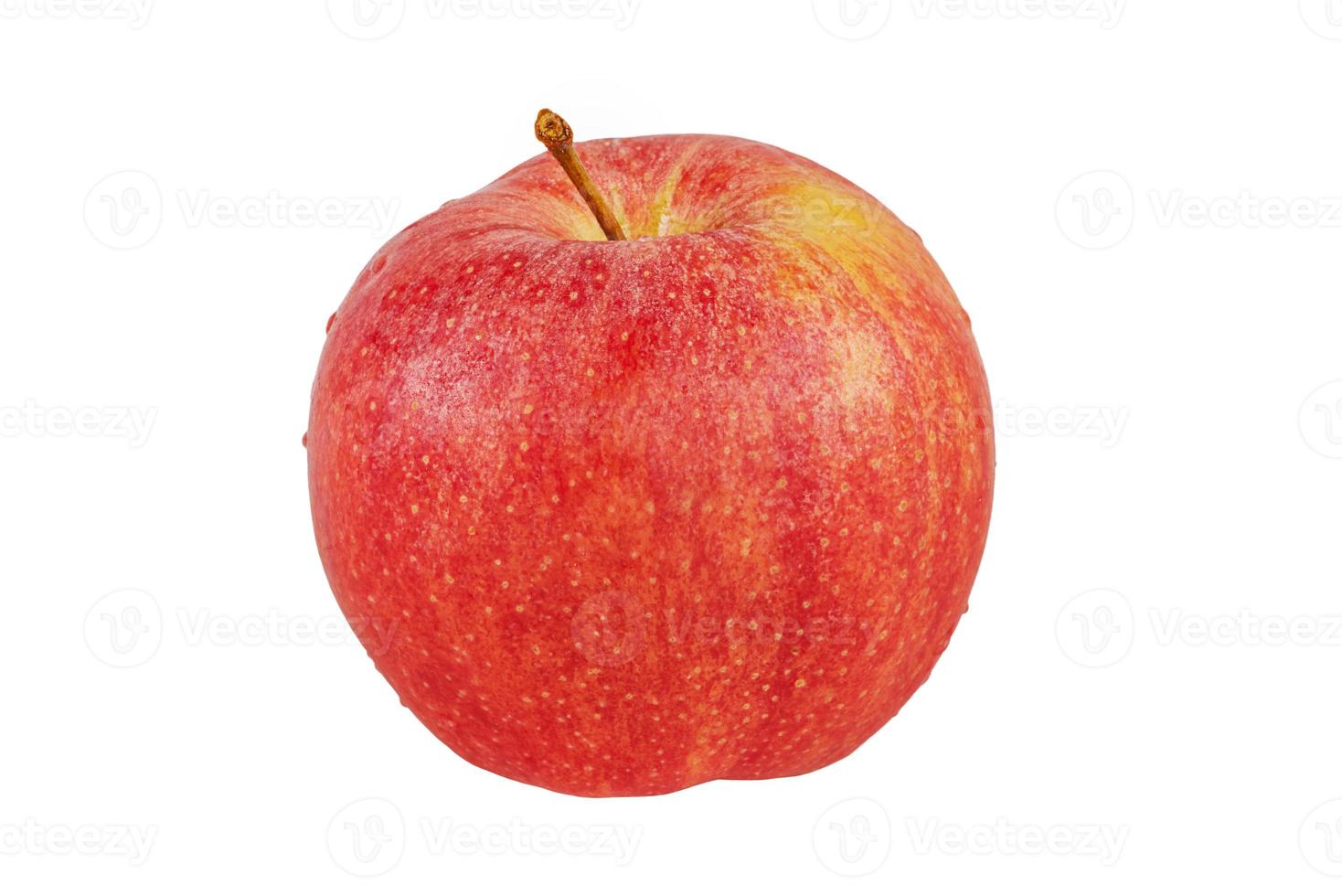 ein roter reifer Apfel auf weißem Hintergrund. Apfel isolieren. foto