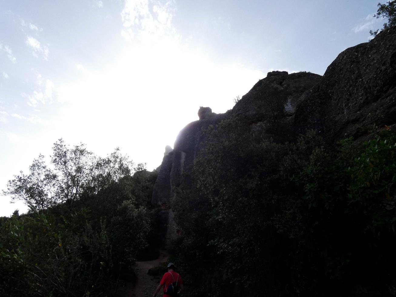 blick vom berg montserrat im norden der stadt barcelona foto