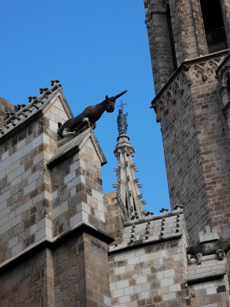 Blick auf die Rückseite der Kathedrale von Barcelona foto