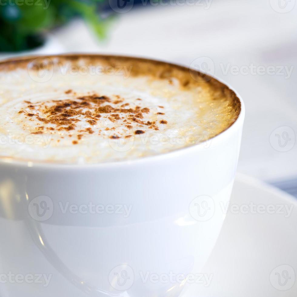 Nahaufnahme Cappuccino-Kaffee foto