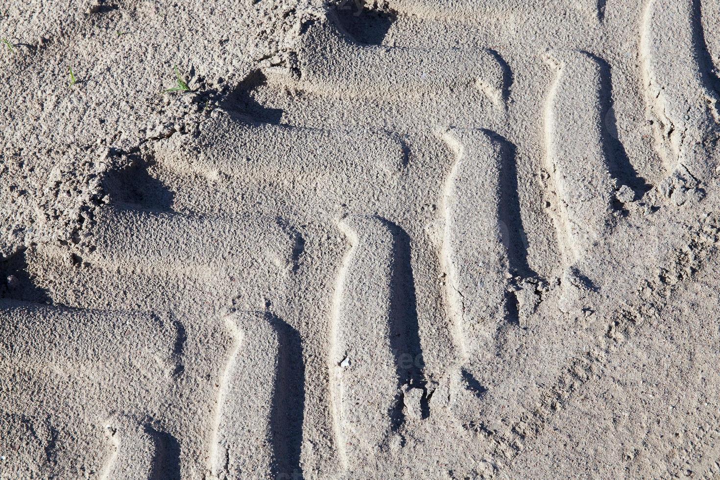 Fußspuren im Sandwagen foto