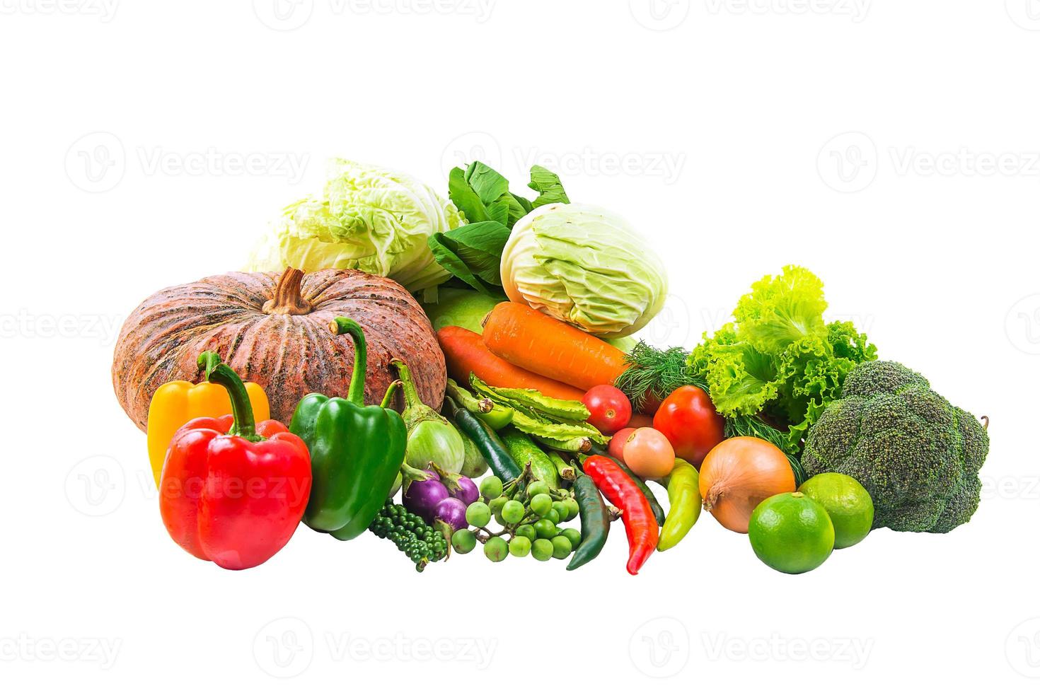 Sammlung Gemüse isoliert weißen Hintergrund Beschneidungspfad foto