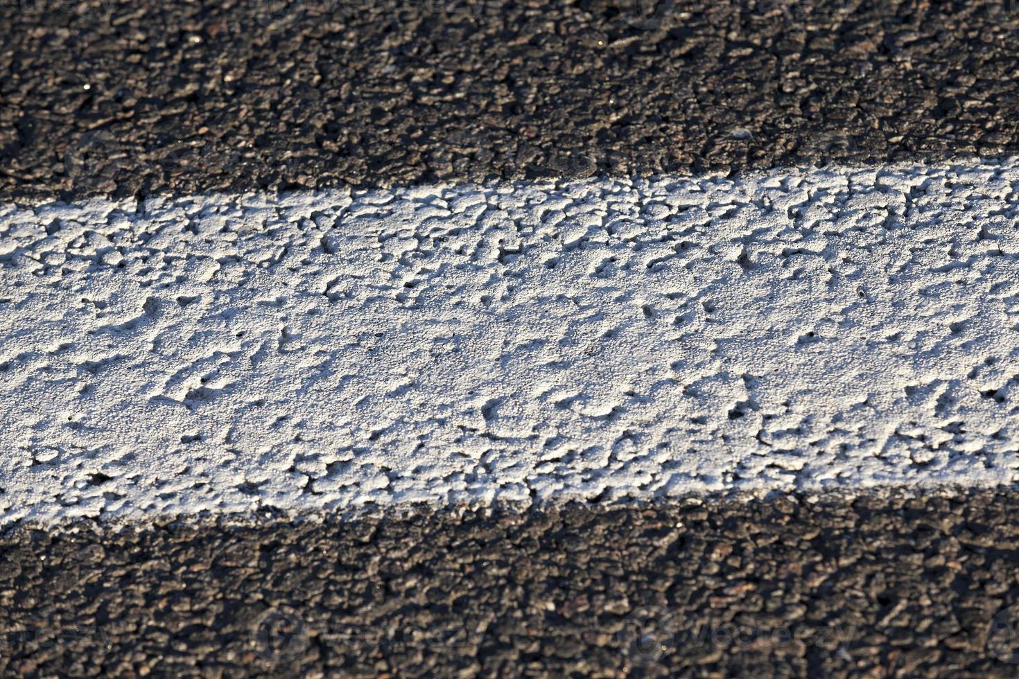Straße weiße Streifen foto