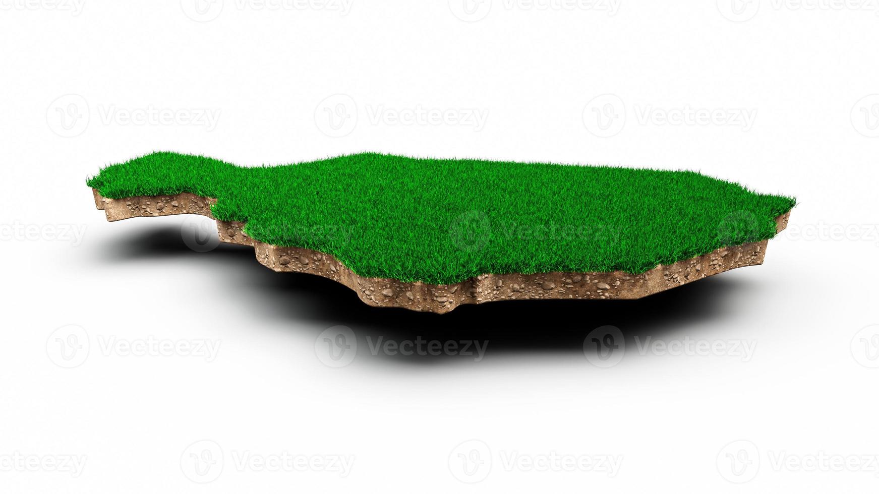 niger karte boden land geologie querschnitt mit grünem gras und felsen bodentextur 3d illustration foto