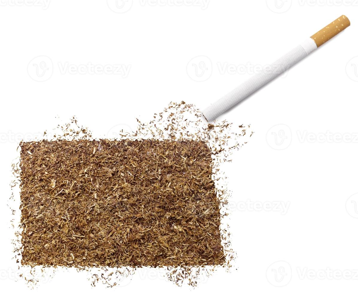 Zigarette und Tabak in Form von North Dakota (Serie) foto
