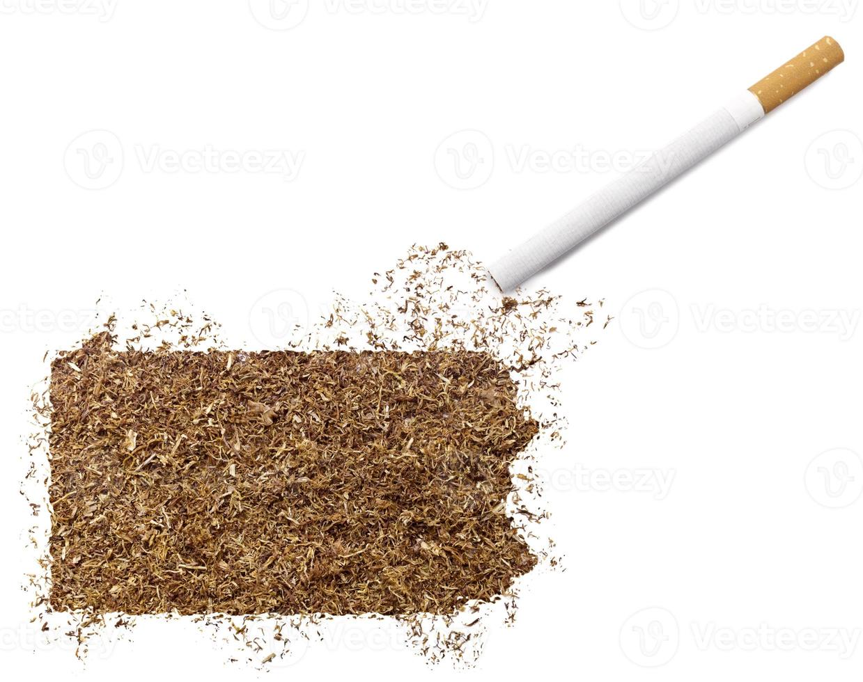 Zigarette und Tabak in Form von Pennsylvania (Serie) foto