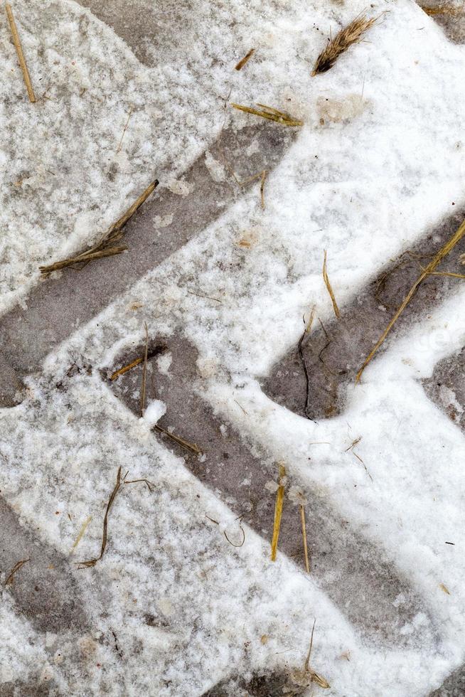 Winterzeit auf der Straße foto