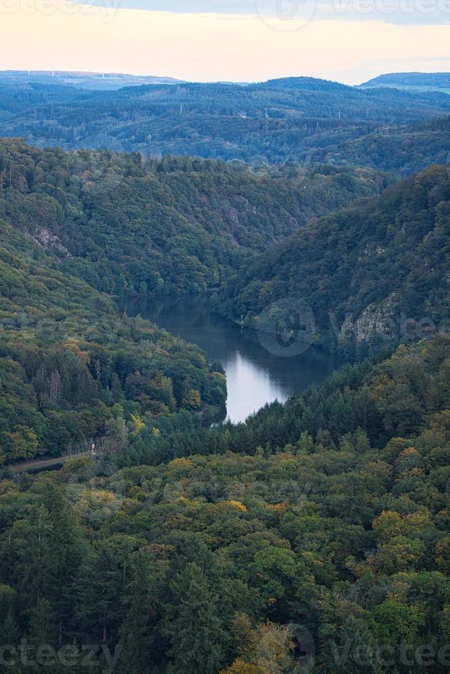 Blick auf die Saarschleife im Saarland. foto