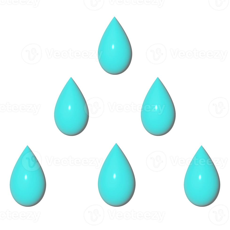 Illustration eines Wassertropfens für Design, Druck, soziale Netzwerke, Websites. foto