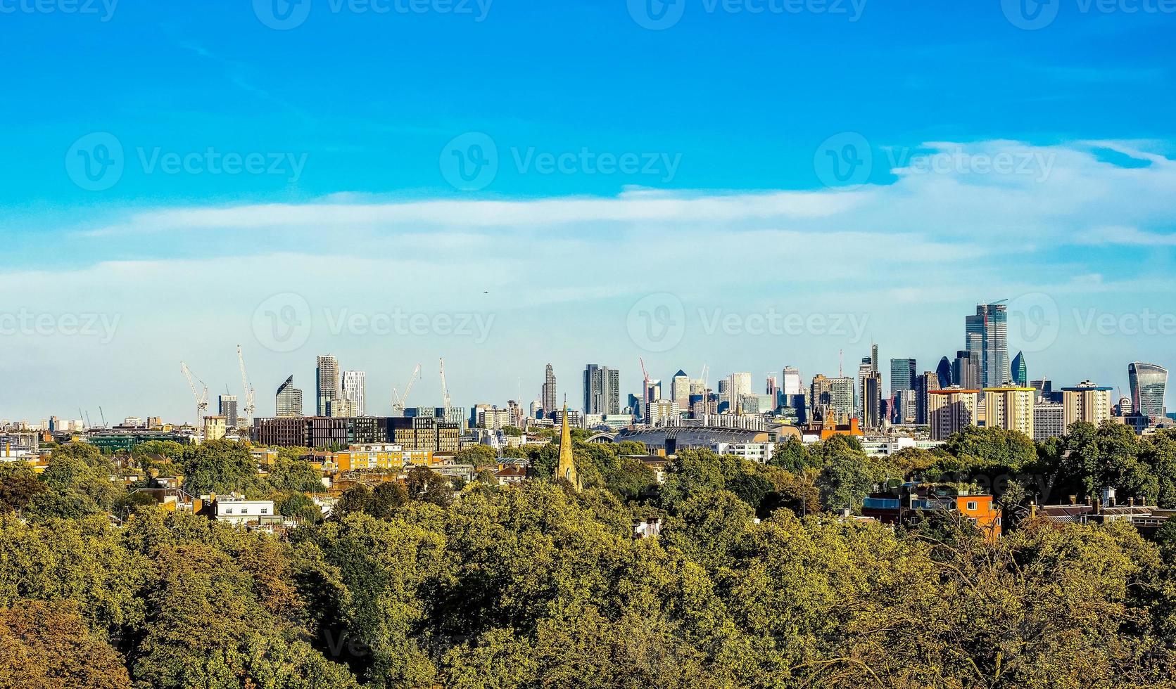 HDR-Blick auf die Skyline von London foto