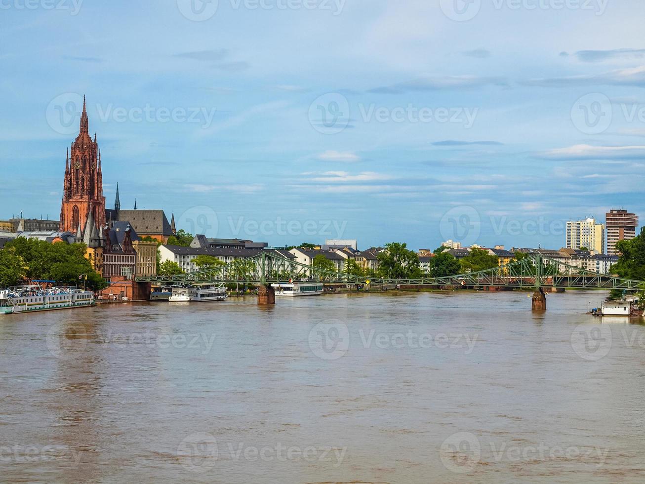 hdr-ansicht von frankfurt, deutschland foto