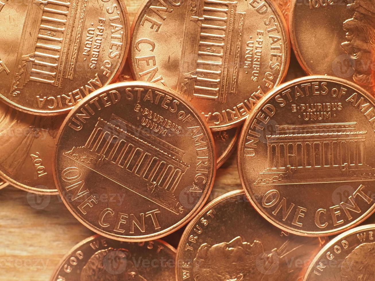 1-Cent-Münzen, Vereinigte Staaten foto