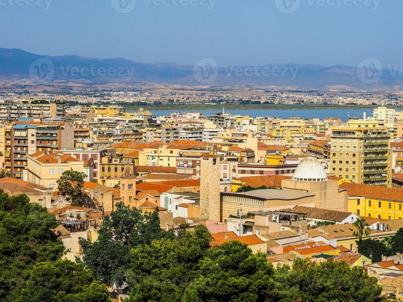 HDR-Luftaufnahme von Cagliari foto