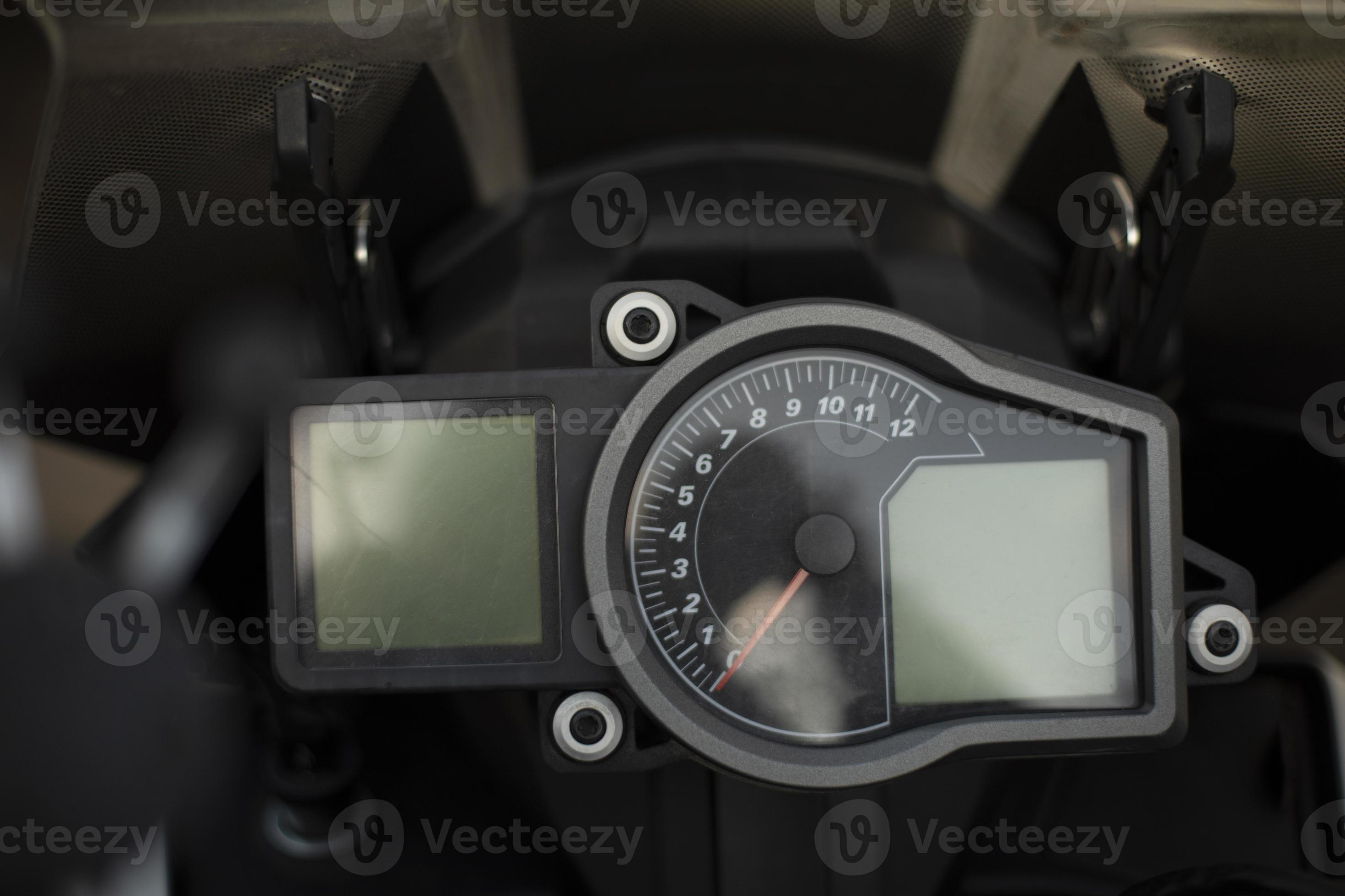 Motorrad Tacho. Werkzeug zur Geschwindigkeitsmessung. Motorraddetails.  15893191 Stock-Photo bei Vecteezy