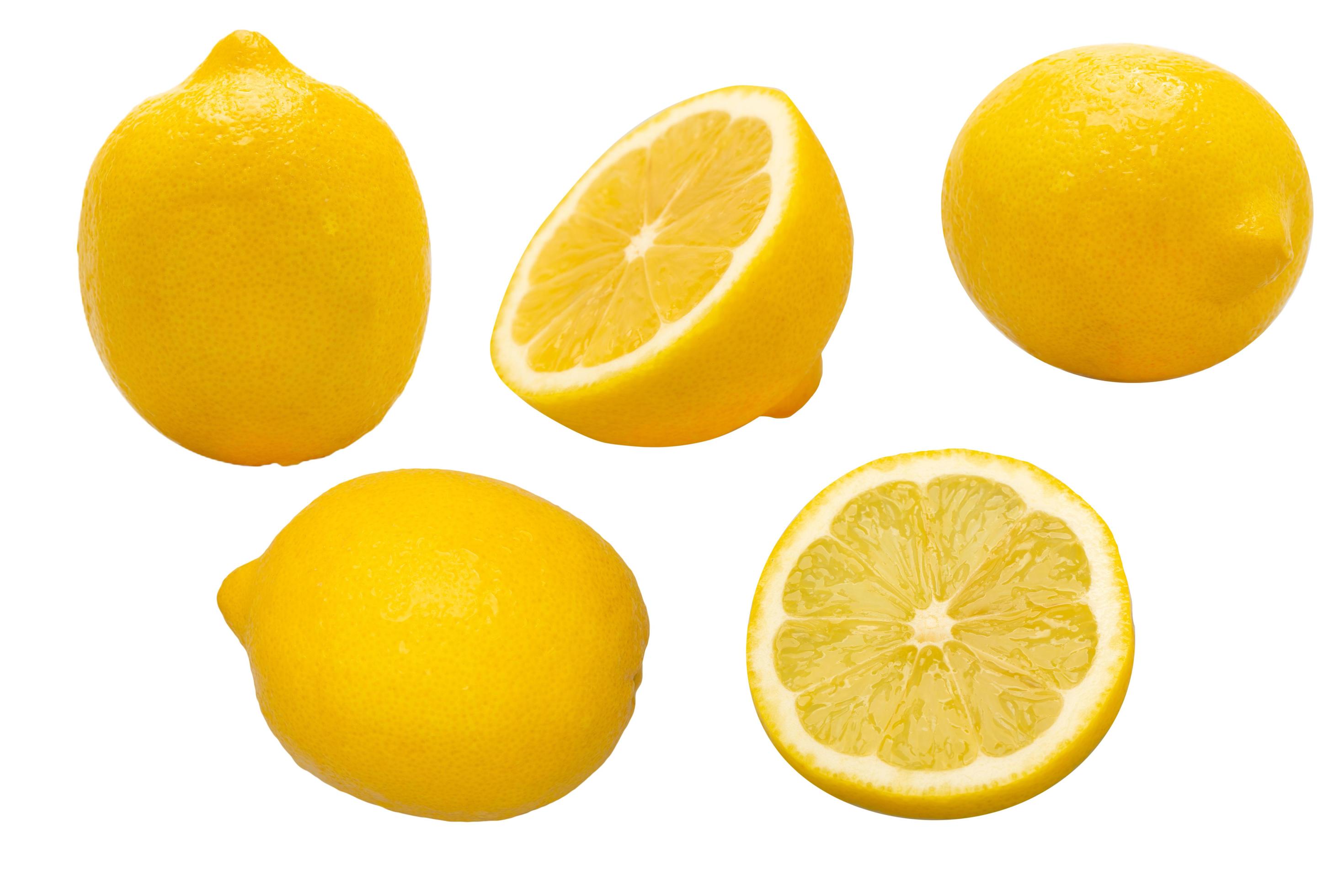 Gruppe von gelben Zitronen foto