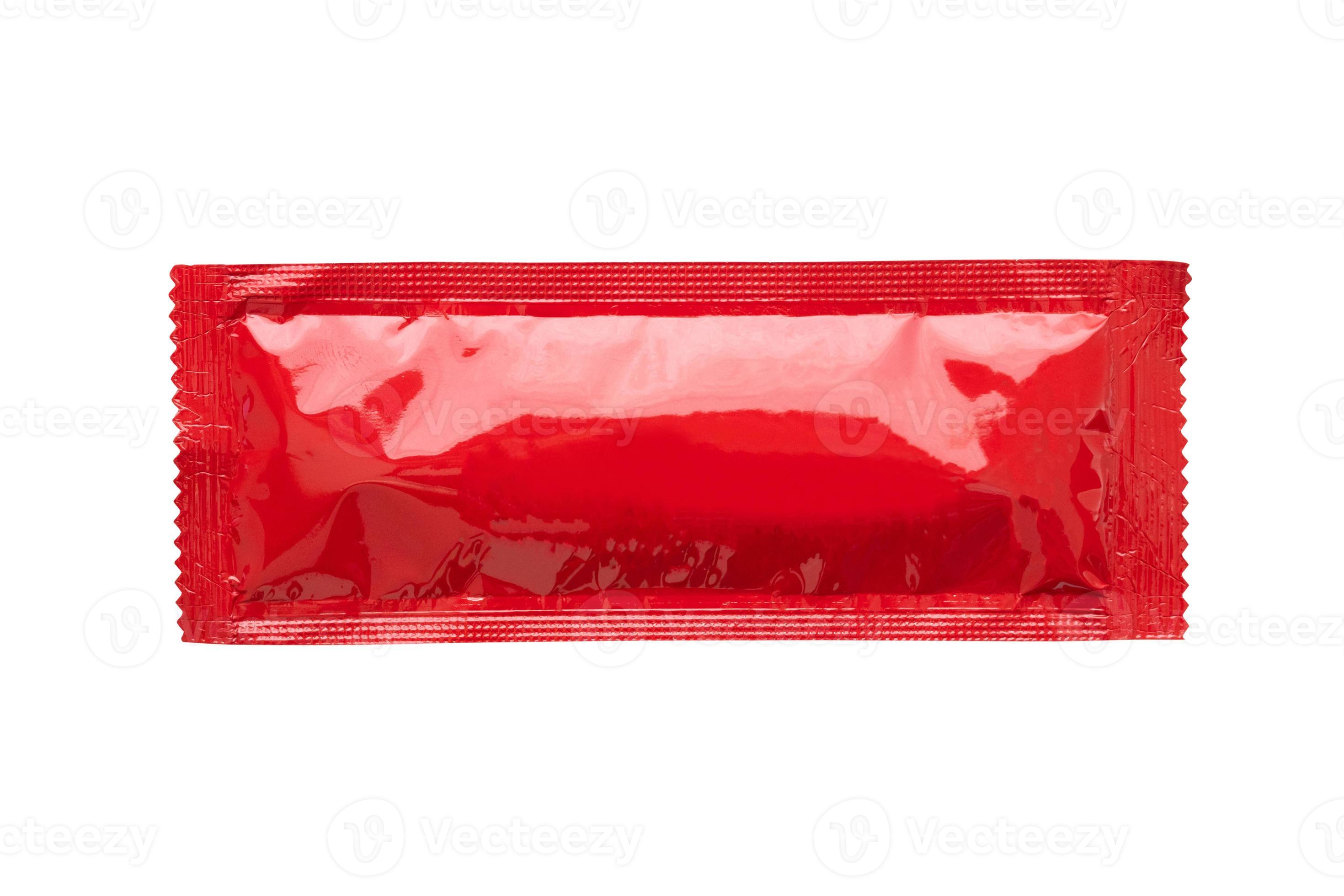 leere rote Folie Tomaten-Ketchup-Sauce-Beutel-Paket isoliert auf weißem  Hintergrund 19947557 Stock-Photo bei Vecteezy