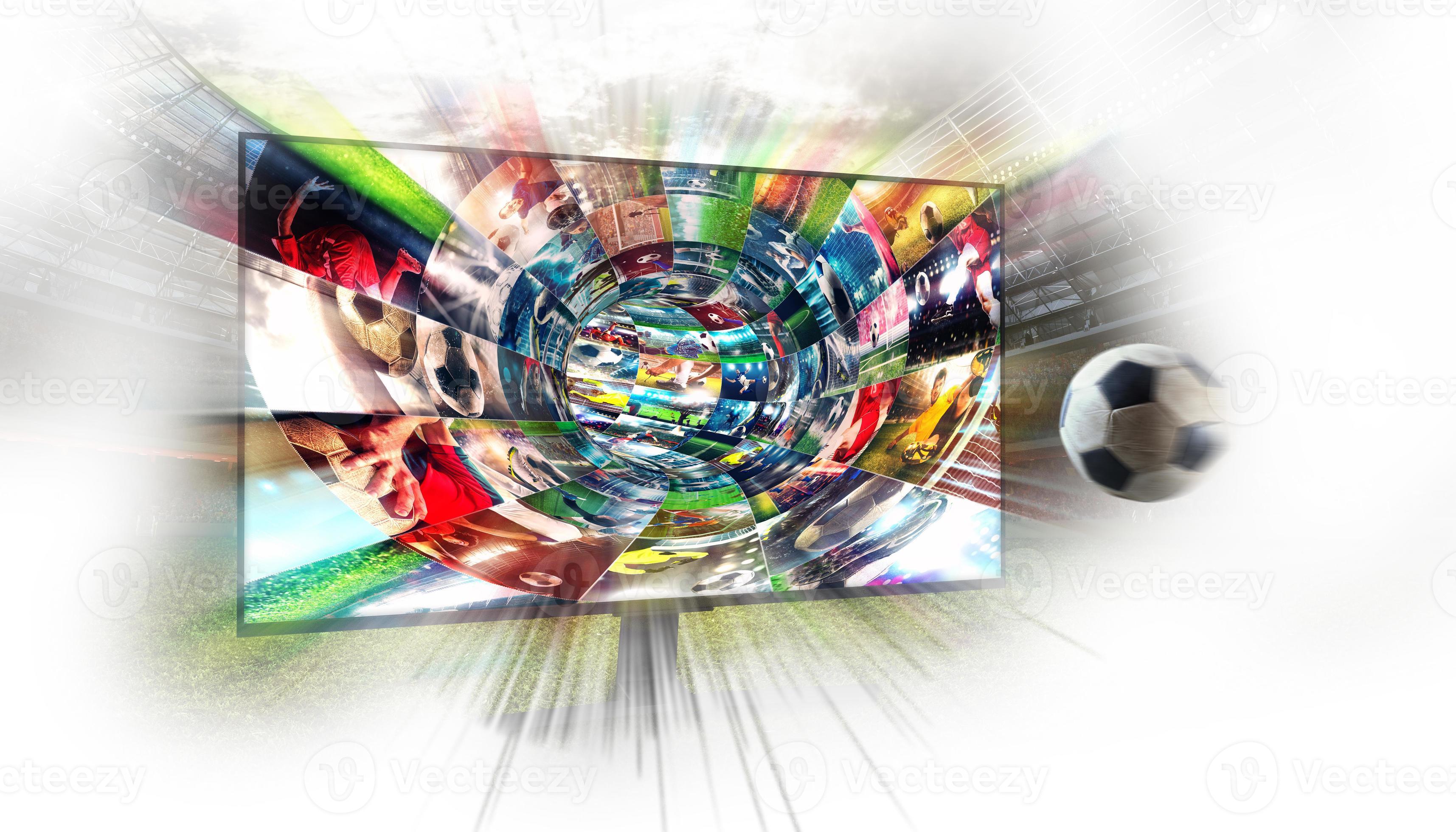 Streaming von Fußball Bilder auf das Internet im ein Digital Kabel 20563167 Stock-Photo bei Vecteezy