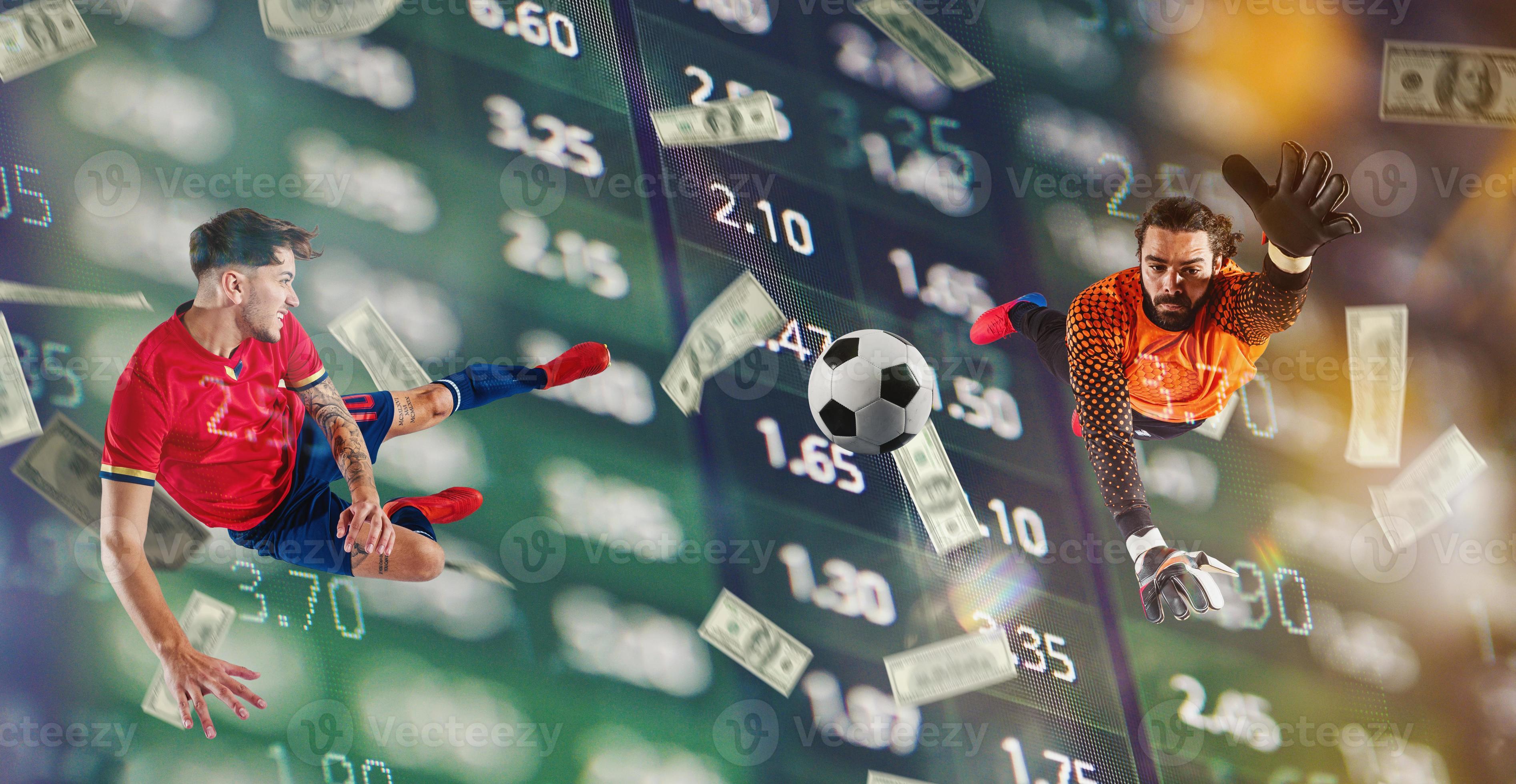 online Wette und Analytik und Statistiken zum Fußball Spiel 20627240 Stock-Photo bei Vecteezy