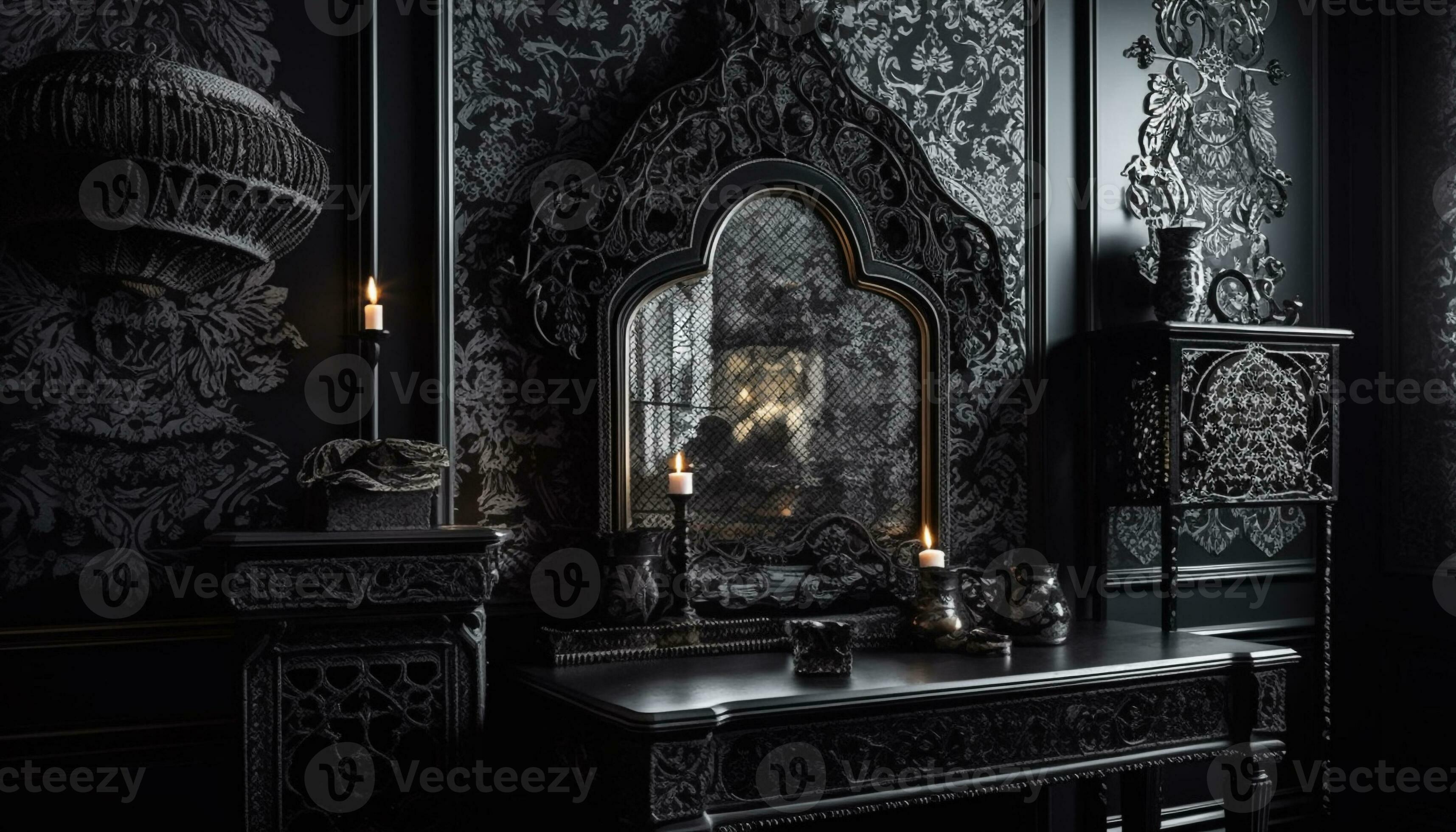aufwendig Kerze zündete Altar leuchtet uralt katholisch die Architektur mit  Eleganz generiert durch ai 25054664 Stock-Photo bei Vecteezy