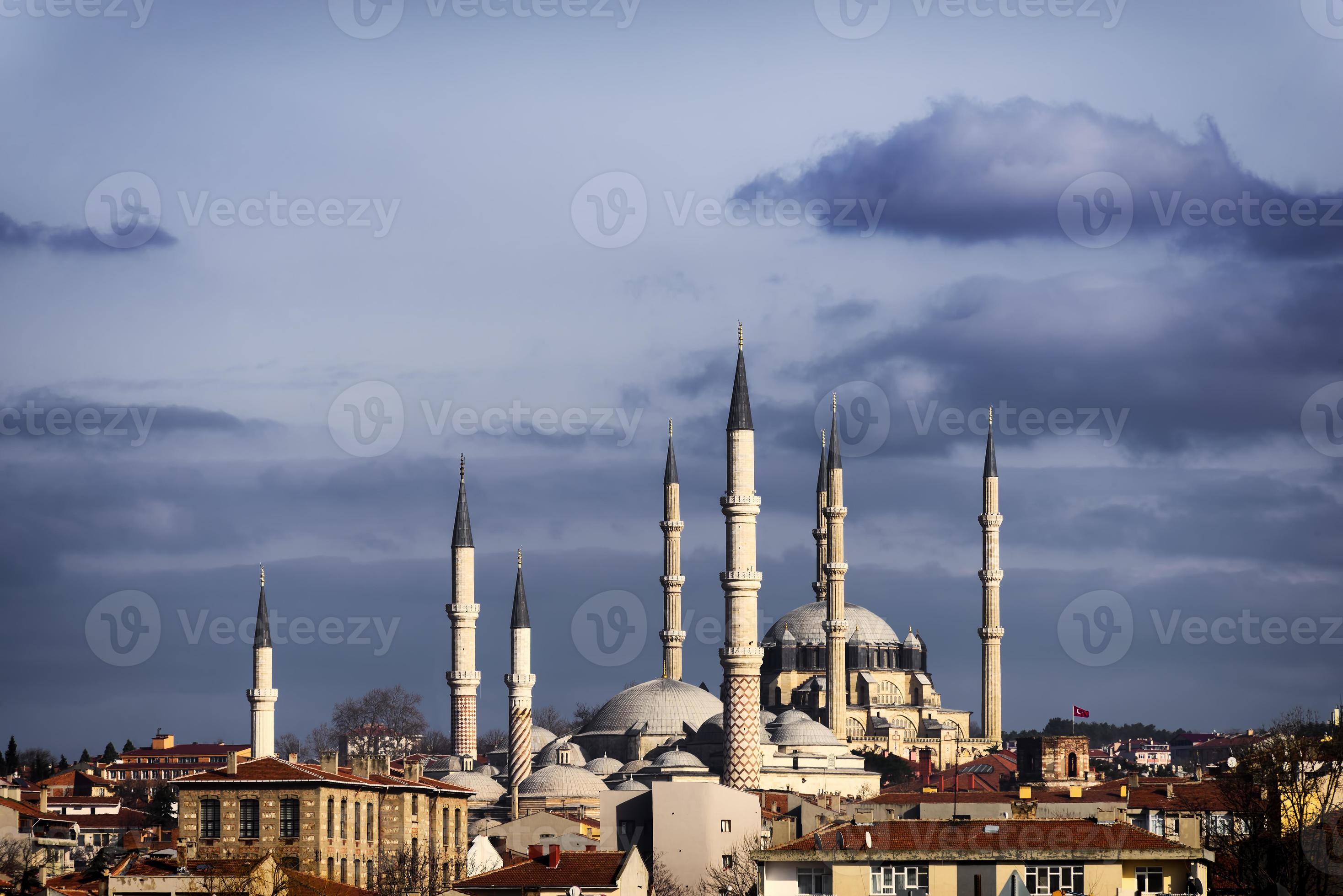 Sonnenuntergang der Selimiye-Moschee foto