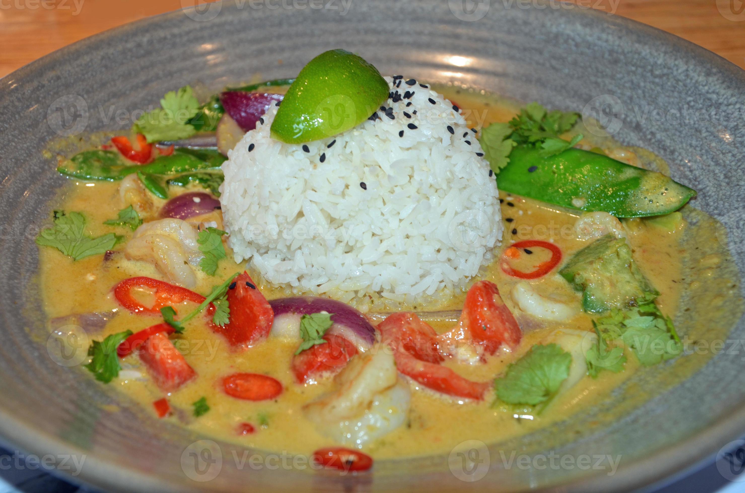 Garnelen Thai Curry foto