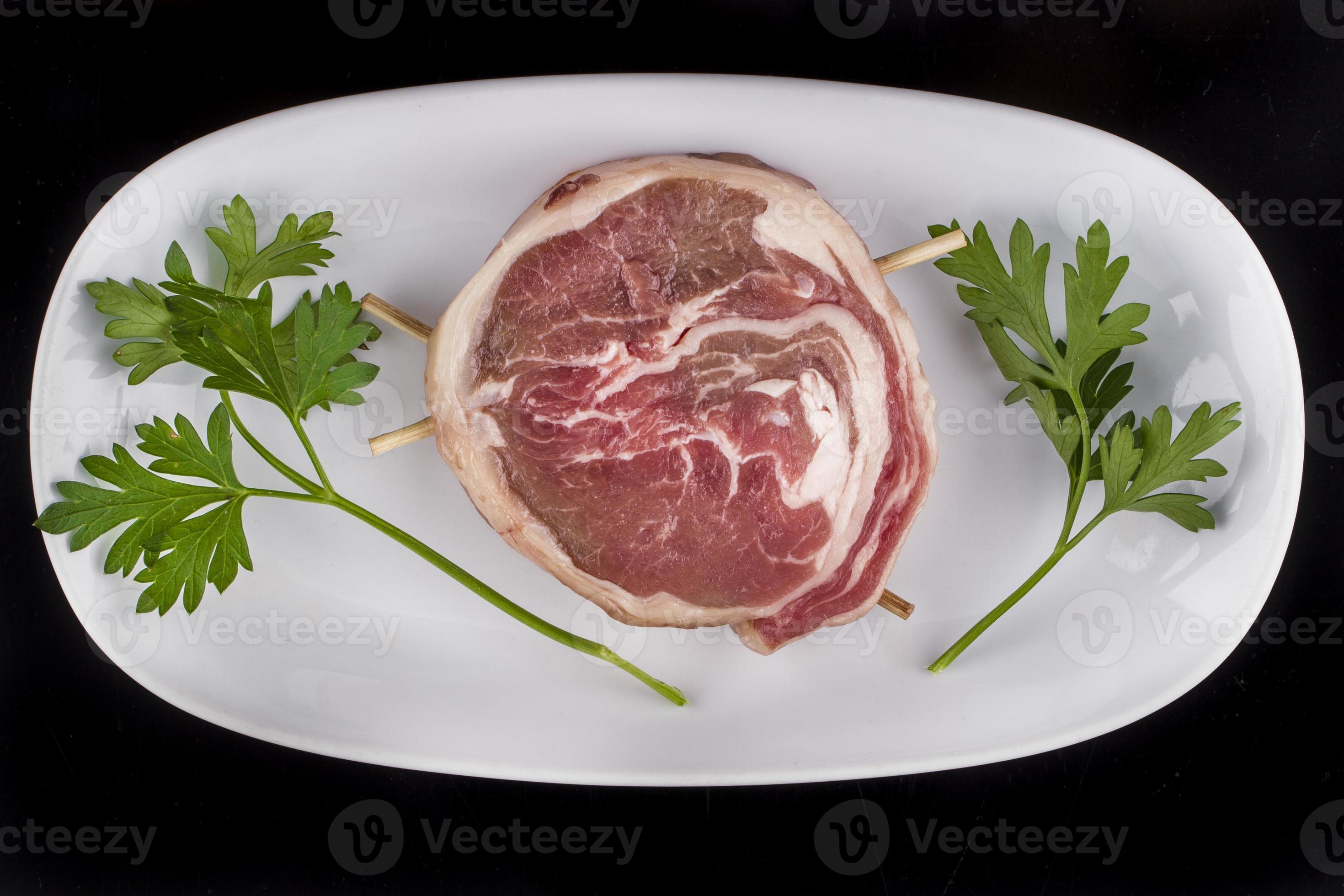 Rohes Fleisch Beaf Frikadelle Schnitzel Kotelett Beyti Stock Foto