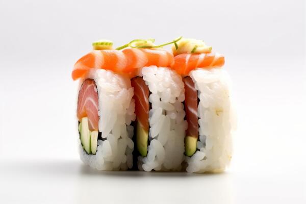 Weiß rollen Meeresfrüchte einstellen gesund Fisch japanisch Sushi Reis Essen  Hintergrund. generativ ai. 25719176 Stock-Photo bei Vecteezy