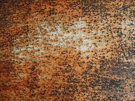 alte Metallrostkorrosion schäbiger Texturhintergrund, dunkel abgenutzte eisenbraune Farbe, Vintage-Grunge-Hintergrund. foto