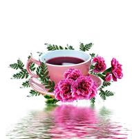 Tasse Blumentee foto