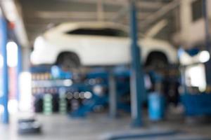 Autoreparatur-Servicezentrum verschwommenen Hintergrund foto