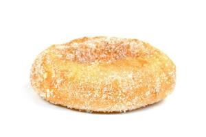 Zuckerring Donut isoliert auf weißem Hintergrund foto