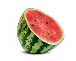 Wassermelone isoliert auf weißem Hintergrund, enthalten Beschneidungspfad foto