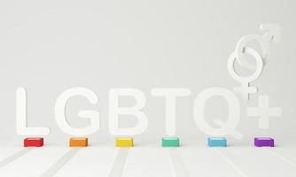 hände halten, lgbtq leute isoliert. Zeichentrickfigur mit Globus. konzept der homosexuellen, schwulen gemeinschaft, toleranten lgbtq-gesellschaft. Lesben und Schwule als Vertreter von LGBT. -3d rendern foto