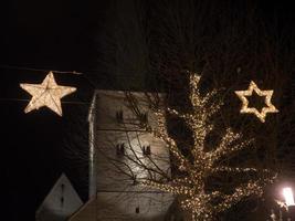 borken stadt zur weihnachtszeit foto