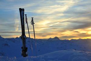 Berg Schnee Ski Sonnenuntergang foto