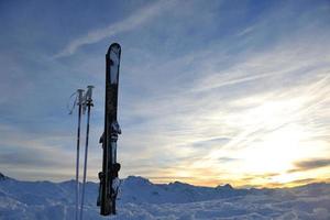 Berg Schnee Ski Sonnenuntergang foto