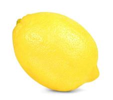 Zitrone isoliert auf weißem Hintergrund, enthalten Beschneidungspfad foto