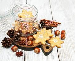 Weihnachtslebkuchenplätzchen foto