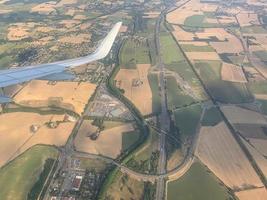 Flugzeugfensteransicht auf der Erde 11 foto