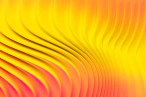 3D-Darstellung eines klassischen gelben abstrakten Farbverlaufshintergrunds mit Linien. Druck von den Wellen. moderne grafische Textur. Geometrisches Muster. foto