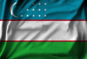 Flagge von Usbekistan foto