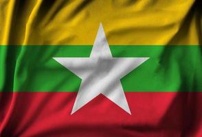 Flagge von Myanmar Birma foto