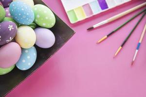 gemalter bunter Ostereihintergrund - Ostern-Feiertagsfeier-Hintergrundkonzept foto