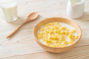 Müsli mit frischer Milch foto